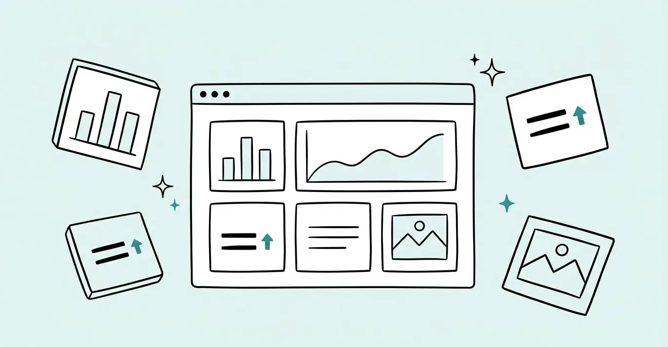 Dashboards - Create and customize dashboards, connect blocks to data, publish and share your work, view connected tables, and restore earlier versions.