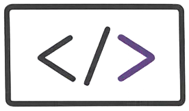 A code icon representing dashboard embedding